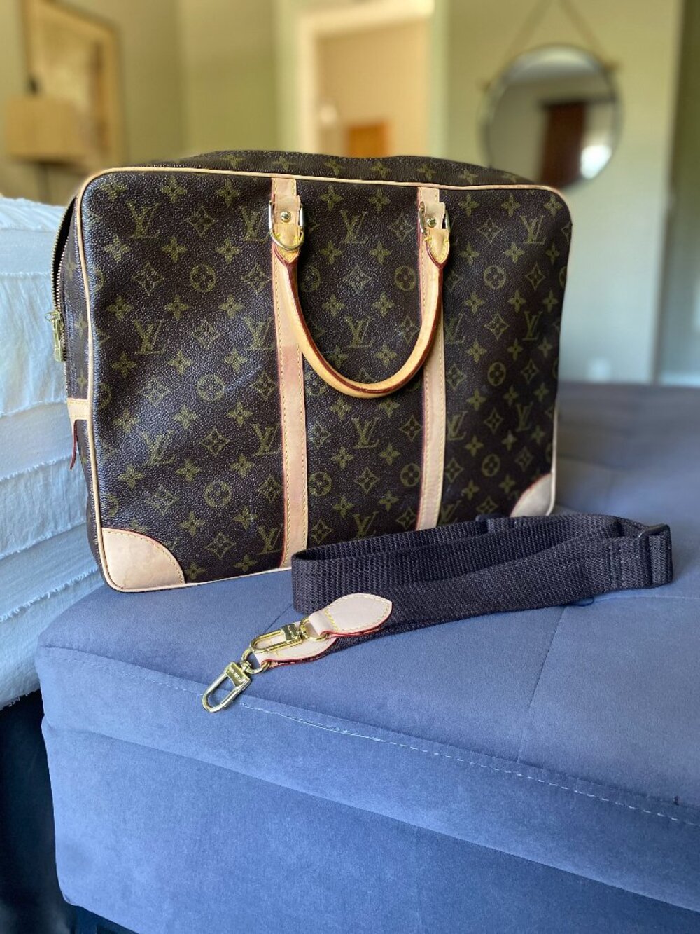 Vintage Louis Vuitton Porte Documents Voyage GM Briefcase in Monogram Canvas